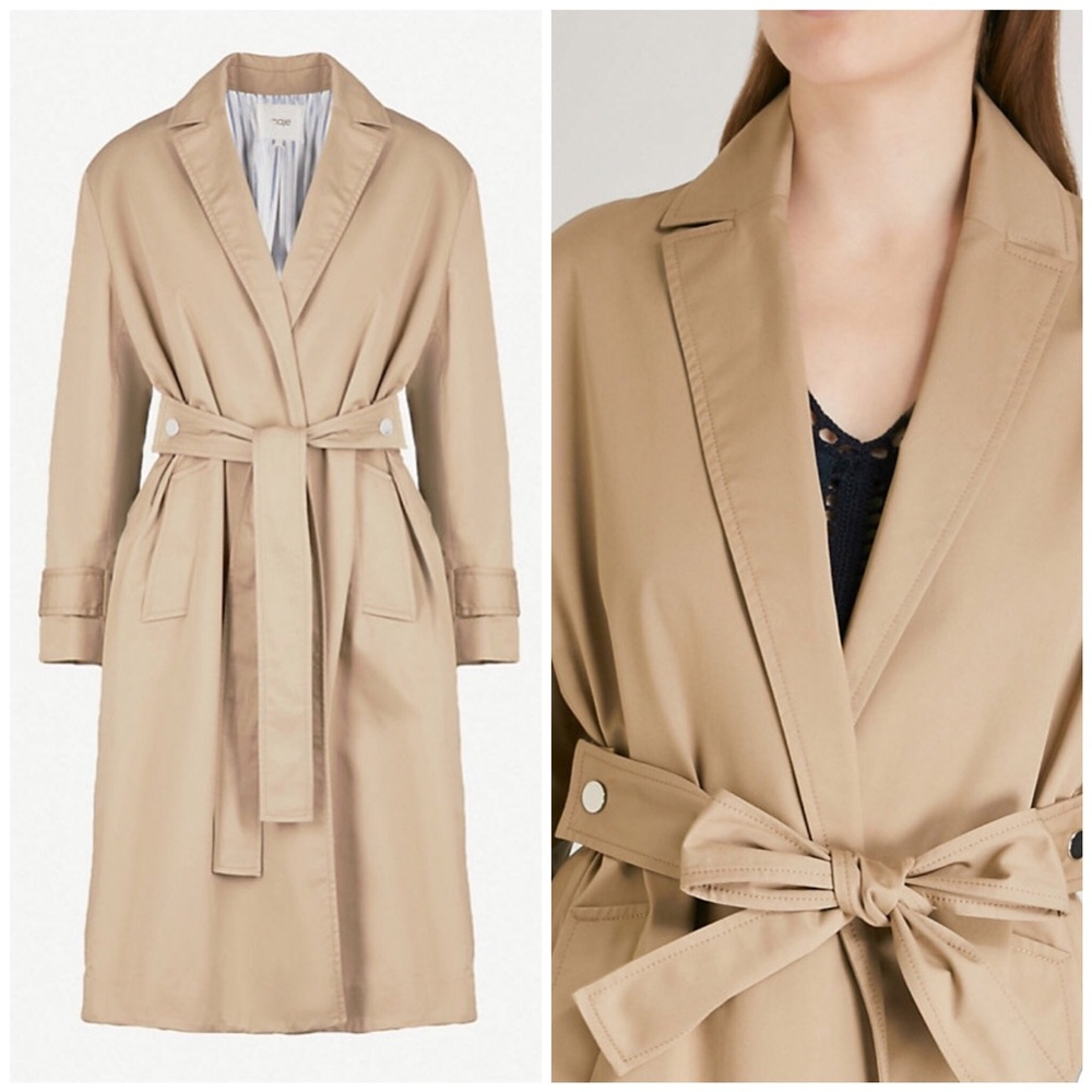 MAJE Trench Coat With Pleats